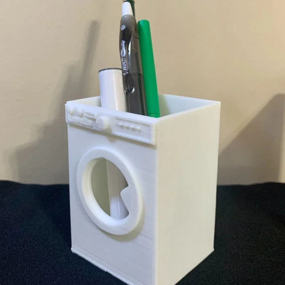 Mini Washer 3D Printing Cup Holder Desk Organizer Washing Machine Detergent Tabs